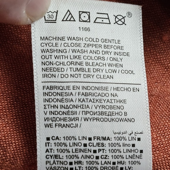 NWT Athleta Retreat 100% Linen Jogger Pants Womens 6 Tall Beachy Persimmon Coral - Picture 9 of 9